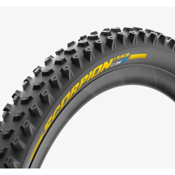   Külső Pirelli Scorpion MTB - DH S 29 x 2.5 TLR, DualWALL+, SÁRGA FELIRATTAL, 
