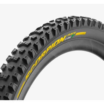   Külső Pirelli Scorpion Race MTB - DH T 29 x 2.5 TLR, DualWALL+, SÁRGA FELIRATTAL, 