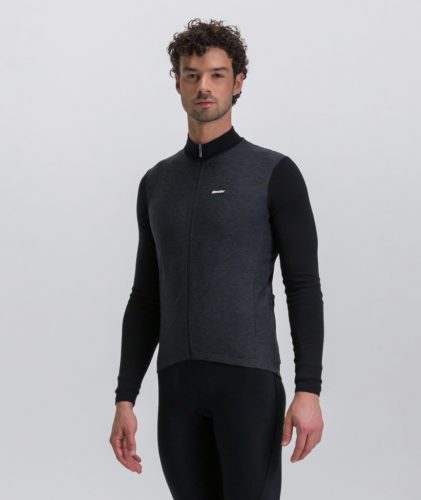 Mez Santini PURE (Melange Thermal) thermo hosszú ujjú fekete M (Merino)