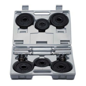   Fitness súlyzó készlet táskában 15kg (2 rúd, 4x 0.5kg, 8x 1kg) MF531 JK Fitness