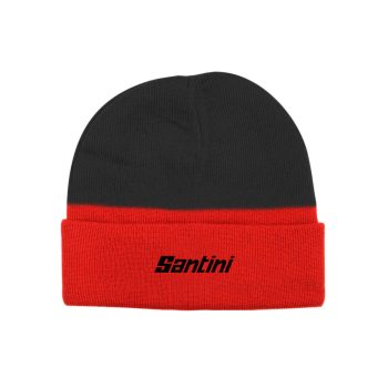 Sapka Santini Paris Roubaix téli fekete/piros