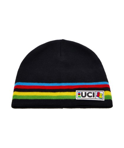 Sapka Santini UCI Rainbow BBH BEANIE téli fekete (BBH309)