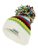 Sapka Santini UCI Rainbow Stripes BIG BOBBLE téli fehér bojtos (BBH108)