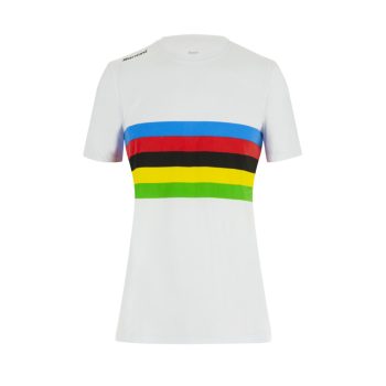   Póló női Santini UCI WORLD CHAMPION színes csíkos fehér S